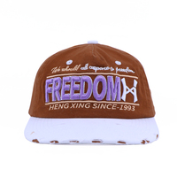 Gorra de Béisbol Retro de Estilo Urbano, Vintage, de 5 Paneles, con Logotipo Bordado en 3D Personalizado, Visera Ligeramente Curvada, Cierre a Presión, Dos Tonos