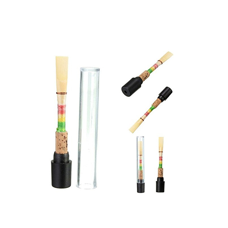 Offre Spéciale haute Performance Hautbois Roseaux Moyen Souple Avec Étui De Rangement en plastique Tube Hautbois Roseau Pour Instrument à vent Accessoires