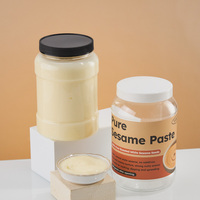 Vente en gros de pots de stockage en PET transparents vides de 1000 ml et 1300 ml, avec couvercle à vis, en plastique, pour l'emballage de mayonnaise, de miel et de confiture