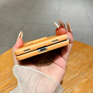 Lychee Skin Leather Invisible <b>Stand</b> Holder Phone Case For Apple <b>iPhone</b> Duo Slim Hard Protective Cover - Product Image 6