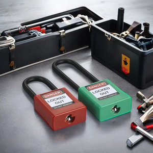 Elecpopular Candado de Seguridad Personalizado 38mm * 6mm No Conductor Impermeable A Prueba de Polvo Cuerpo de Aluminio Bloqueo de Acero Equipo de Etiquetado - Product Image 2