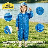 Ensemble imperméable en polyester imprimé floral pour bébés filles et garçons, idéal pour les jeux en extérieur, combinaison de pluie pour enfants et tout-petits