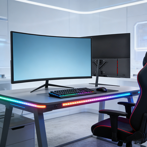 Moniteur de jeu anti-lumière bleue pour fabricants, 27 pouces, 1080p HD, LED, ordinateur de bureau, <span class=keywords><strong>PC</strong></span>, moniteur incurvé, 165 Hz - Product Image 1