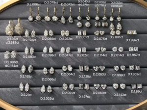 Boucles d'oreilles pendantes personnalisées en or massif 10K 14K 18K avec pierres de 1CT 2CT taille poire, cultivées en laboratoire CVD/HPHT, certifiées IGI DE VVS-VS, bijoux de luxe, cadeau - Product Image 5