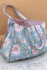Bolso Tote de Algodón Extra Grande con Estampado Floral del Fabricante Bolsos de Hombro Hechos a Mano para Vacaciones en la Playa de Hawái - Product Image 2