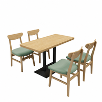 Chaise de café à dossier incurvé, dossier ouvert, assise rembourrée vert menthe sur pieds en bois clair pour restaurant, café et hôtel