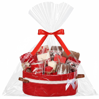 Paniers-cadeaux élégants et écologiques pour la fête des mères avec sac en coton tressé et ruban pour femmes - Paniers de rangement en gros
