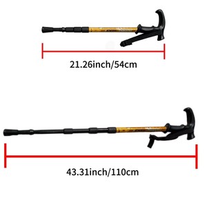 Bastón de Senderismo de Aleación de Aluminio Ajustable y Ligero con Empuñadura Ergonómica y Correa <span class=keywords><strong>para</strong></span> la Muñeca - Product Image 6