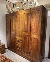 Armoire de chambre à coucher en bois massif moderne, tiroir, placard, organisateur, écologique, autoportante pour appartement, hôtel, villa, maison