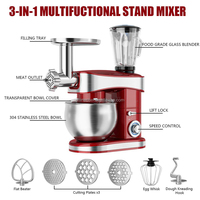 Mélangeur de pâte de cuisine multifonction 1200W 6L Robot culinaire Mélangeur de gâteau électrique Mélangeur de nourriture sur socle planétaire