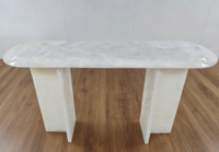 Meubles d'entrée modernes minimalistes de luxe sur mesure, table d'entrée en marbre, table console en marbre naturel blanc