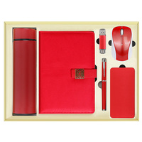Coffret cadeau personnalisé Papeterie d'entreprise comprenant une bouteille d'eau isolée Souris sans fil Banque d'alimentation portable Cérémonie d'anniversaire