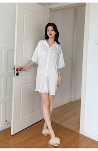 <span class=keywords><strong>Camicia</strong></span> <span class=keywords><strong>da</strong></span> <span class=keywords><strong>notte</strong></span> a farfalla vuota di lusso a <span class=keywords><strong>manica</strong></span> <span class=keywords><strong>corta</strong></span> <span class=keywords><strong>da</strong></span> donna 2024 di lusso puro desiderio - Product Image 6