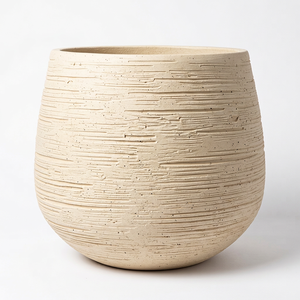 Custom High Quality Tall Modern Design Artificial Clay Flower Pot 30L Capacity Large Self Watering Eco-Friendly Hand Carved - Product Image 1