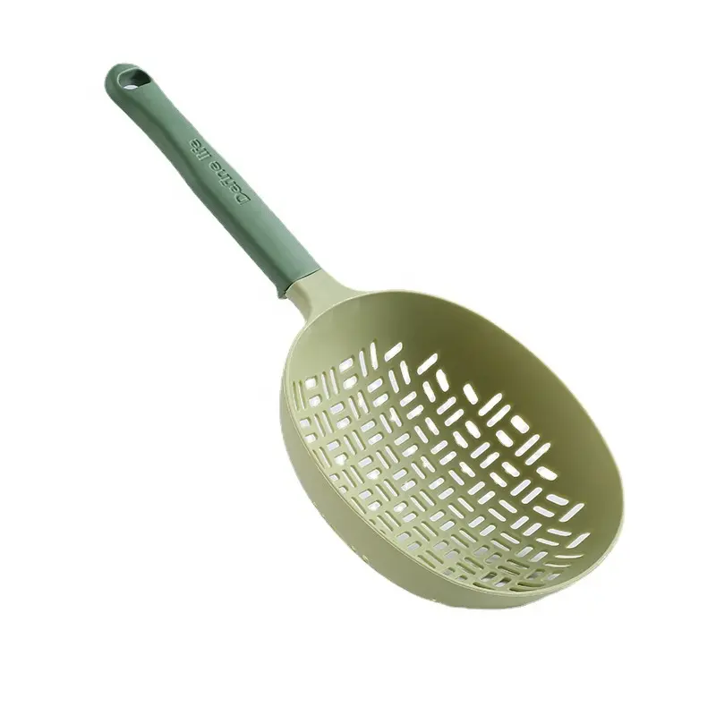 Big silicone colander kitchen Spoon Long Handle Spoon High Temperatures Colander For Dumplings and wontons