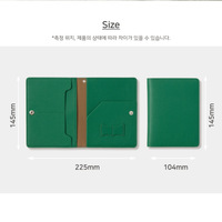 Portefeuille de voyage en cuir vegan pour passeport, porte-cartes avec emplacements pour cartes SIM et SD, sangle de poignet, fermeture à bouton-pression, idéal pour les voyages, cadeau pour hommes et femmes