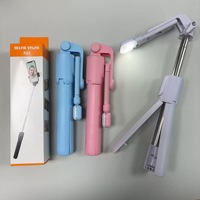 R1 teléfono móvil Blue Tooth Fill Light Selfie Stick Mini Handheld para Tiktok Live Broadcast trípode de escritorio integrado