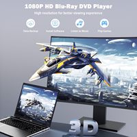 Drive Blu-ray Eksternal BD-Combo Portabel BD DVD CD RW Burner USB 3.0 Tipe-C Drive Optik untuk Laptop Windows