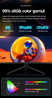 Écran d'ordinateur LED incurvé 34 pouces 4K 100Hz 180Hz anti-lumière bleue, moniteur de bureau grand écran 21:9 avec interface DP
