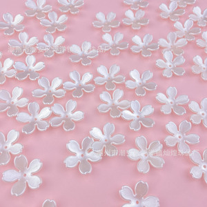 Cuentas de flores acrílicas de cinco pétalos para la fabricación de pulseras al por mayor, origen Chaozhou, moldeado por inyección, accesorios de joyería DIY - Product Image 3