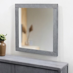 HMS 35 specchio da parete decorativo in alluminio con cornice in legno grigio specchio da parete per uso domestico