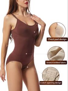 Womens' Waist Trainer Seamless Round Neck Tummy Control Shapewear <b>Bodysuit</b> for Women - Product Image 3
