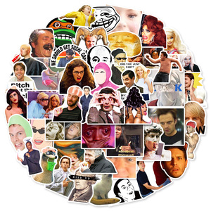 50PCS Creative funny emotions for teens skateboard frigo notebook meme stickers what you meme - Product Image 2