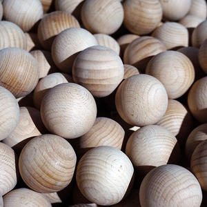 Madera Maciza de Haya Redonda Sin Pintar para Adornos de Cuentas, Juguete de Madera Natural, Paquete a Granel de China - Product Image 2