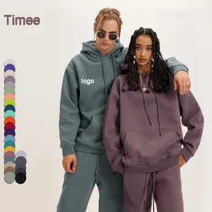 2023 autumn and winter new thickened fleece hoodie sports solid 36 colors loose couple men's pullover sweatshirt