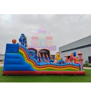 Tobogán Inflable con Temática de Rueda de la Fortuna de Circo, Multicolor, Grande, para Niños, Alquiler Comercial para Exteriores - Product Image 4