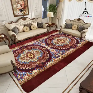 简单设计印花地毯蓬松地毯和地毯客厅地毯大