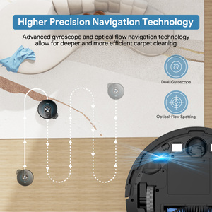Robot aspirateur Lidar à forte aspiration 3000 Pa, fonction humide et sèche, navigation gyroscopique pour maison et hôtel, avec batterie - Product Image 5