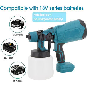 <span class=keywords><strong>Pistolet</strong></span> de pulvérisation électrique sans fil portable, <span class=keywords><strong>batterie</strong></span> lithium rechargeable, machine de pulvérisation de peinture de qualité industrielle/DIY, gobelet de 800 ml - Product Image 3