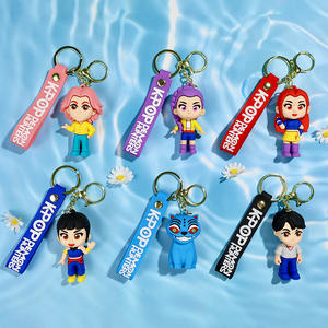 Llavero de PVC con diseño de Grupo de Cazadores de Brujas, Material de Goma Suave, Antipérdida, Estilo Europeo-Americano, Color Rojo, DIY - Product Image 1