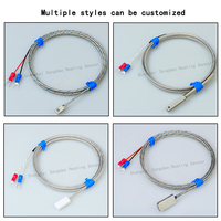 K-type Thermocouple Waterproof Patch Thermocouple Cold Press Nose Probe Temperature Sensor Circular Hole Temperature Measurement