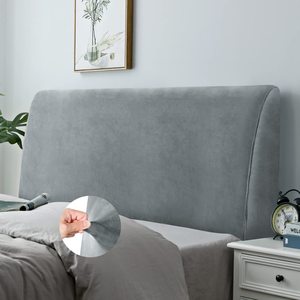 Custom rimovibile testa Cove imbottita protezione antipolvere in velluto copri copricostena <span class=keywords><strong>letto</strong></span> Stretch - Product Image 1