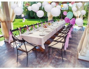 Nicroo Đèn Lồng Tiệc Thủ Công Ngoài Trời Sân Vườn Phòng Ngủ Đèn Lồng Giấy Treo Màu Trơn Lớn Màu Trắng Tròn Trang Trí Đám Cưới - Product Image 6