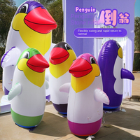 En stock nouveau jouet de pingouin gonflable en PVC créatif pour enfants unisexe dinosaure et motif de Dragon conception de chien en plastique