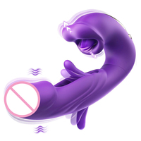 Vibrateur G-Spot étanche à 7 vitesses alimenté par USB, masseur lécheur 3-en-1, vente en gros exclusive B2B