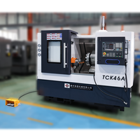 Tour CNC horizontal HIPOW TCK46A GSK, 3 axes, broche simple, lit incliné, léger, haute précision, précision de positionnement de 0,008 mm