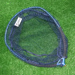 Selco keluaran baru jaring pendaratan karet biru kepala kecil alat jaring pendaratan pancing ikan mas langsung dari produsen Cina