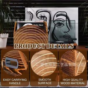 Wooden Vinyl <b>Record</b> <b>Rack</b> Magazine Organizer Desktop Storage Handmade Multipurpose - Product Image 4
