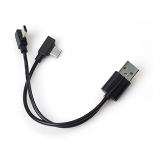 Câble de charge USB mâle vers 2 répartiteurs à angle droit de type C Y double <span class=keywords><strong>port</strong></span> pour téléphone - Product Image 6