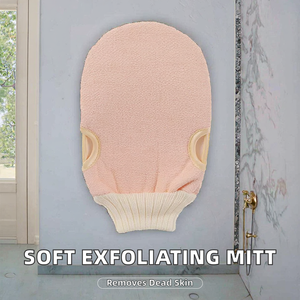 Guantes de Baño de Esponja Largos y Simples, Exfoliante Suave para Ducha, Guante de Limpieza Corporal de Doble Cara, Elimina la Piel Muerta - Product Image 3