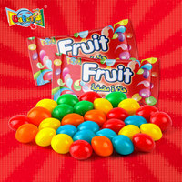 Bonbons à mâcher en vrac de type Skittles chinois, 17g, saveurs fruitées mélangées, couleurs naturelles, certifiés Halal, OEM ODM