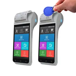 4G 5.5 "Pos Machine Bar Qr Code Scanner Nfc Kaartlezer Handheld Android Smart Pos Terminal Met Printer voor Retail