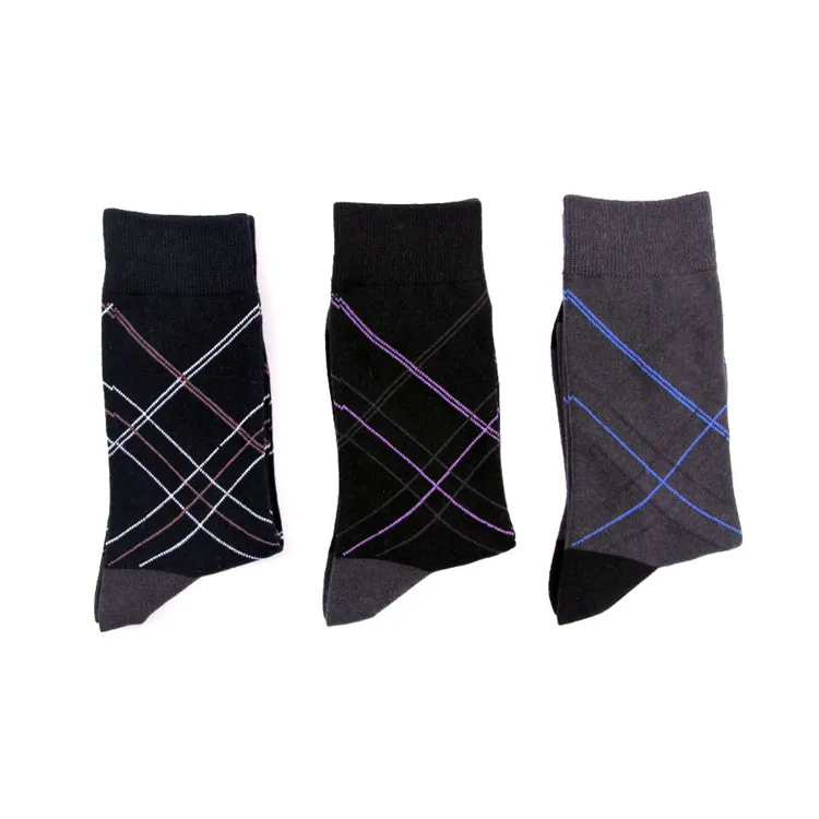 Wholesale casual regular Colorful Cotton custom pattern socks for Men