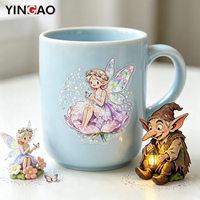 Autocollants en vinyle holographiques personnalisés en forme d'étoile, découpés sur mesure, imperméables, mignons, de style dessin animé, pour scrapbooking, journal, bouteille d'eau