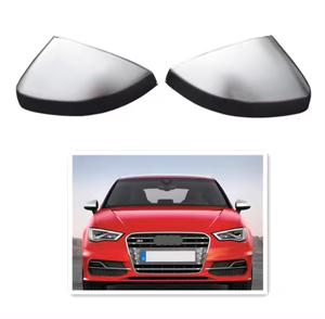 Cubiertas de espejo lateral estilo S3 para <span class=keywords><strong>A3</strong></span> 8V 2014-2019 Actualización de tapas de espejo cromadas plateadas parachoques rejilla delantera faro puerta motor cuerpo - Product Image 1