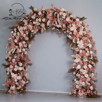 Arche de fleurs artificielles de style nouveau, décoration de mariage, arche de fleurs artificielles, toile de fond pour événement, décoration de fête de mariage